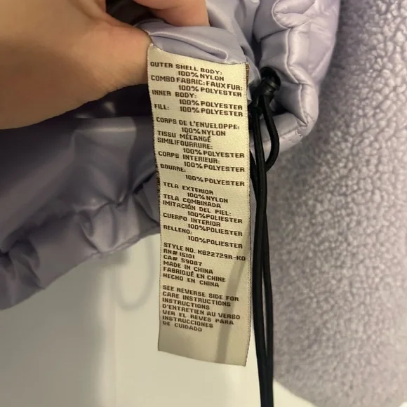 Koolaburra by Ugg Lavender mixed media Sherpa Jacket size L - Picture 5 of 9